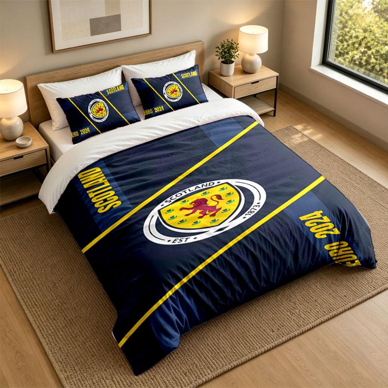 3Pcs Bedding SetScotland National Team Soft Bed Sheet and Two Pillowcases Home Bedroom Decor