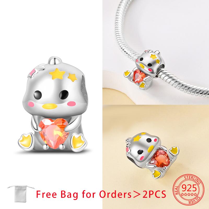 Exquisite Charms Copper Dog Owl Animals Hearts Beads Fit Bracelet Necklace Accessories Bead Jewelry Making Fine Jewelry Gift