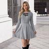 YYFS Moda Donna Casual Autunno Inverno Tinta Unita Stampa Manica Lunga Girocollo Top Abbigliamento Donna Maglioni Maglieria Lana