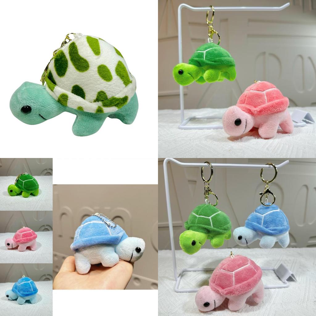 Adorable Plush Turtle Keychain Accessory In Vibrant Colors Perfect For Gifts And Decorations