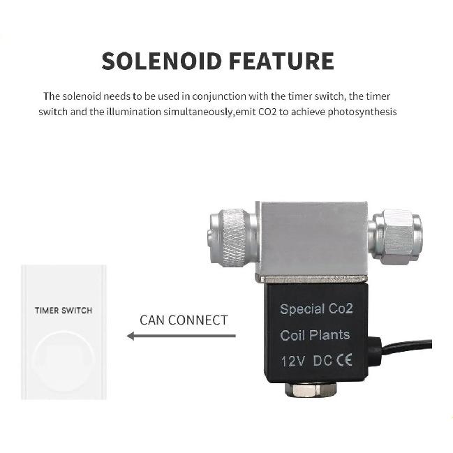 Aquarium CO2 Single and Double Head Solenoid Valve, Wanyin ZRDR Low Temperature Solenoid Valve DIY Automatic Switch Solenoid Valve