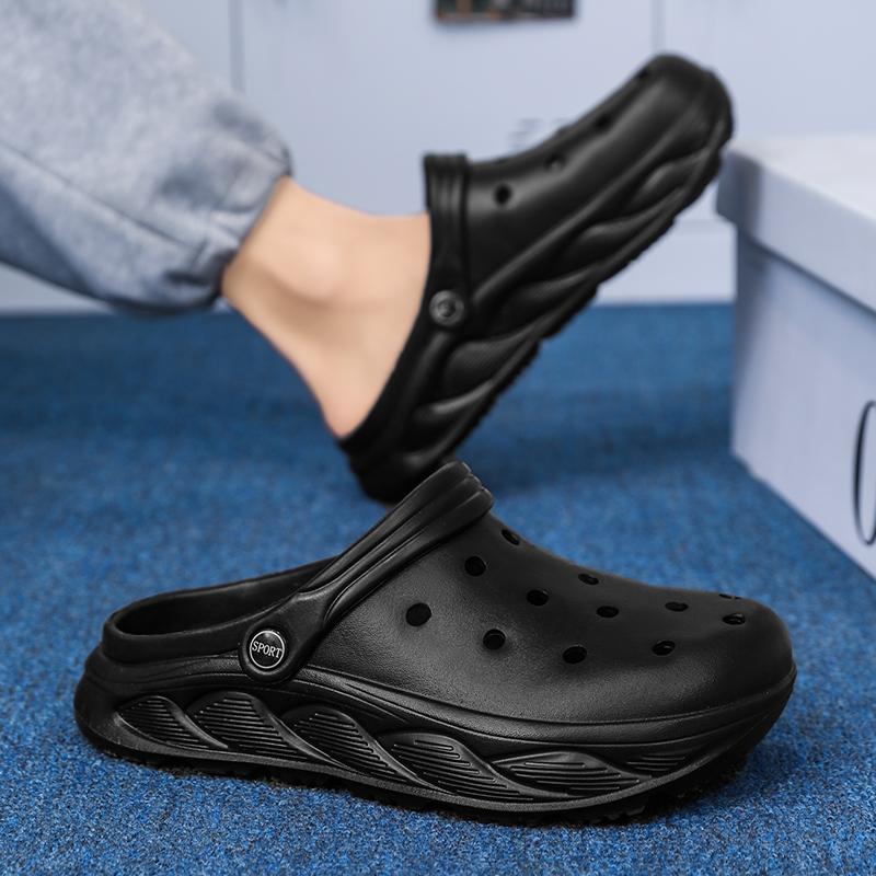 Men EVA Clog Sandals Water Friendly EVA Body, Thick Sole, Easy Slip On Structure, Non Slip Outdoor Casual Footwear for Summer