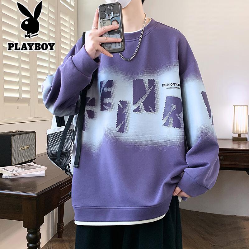 Playboy Men s Loose Fit Crewneck Sweatshirt 4XL 3180₽