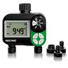 Restmo Water Timer with 3 Individual Programs for Garden Hose, 7-Day Programmable Sprinkler Timer with Automatic Control, Manual Control, and Rain Del