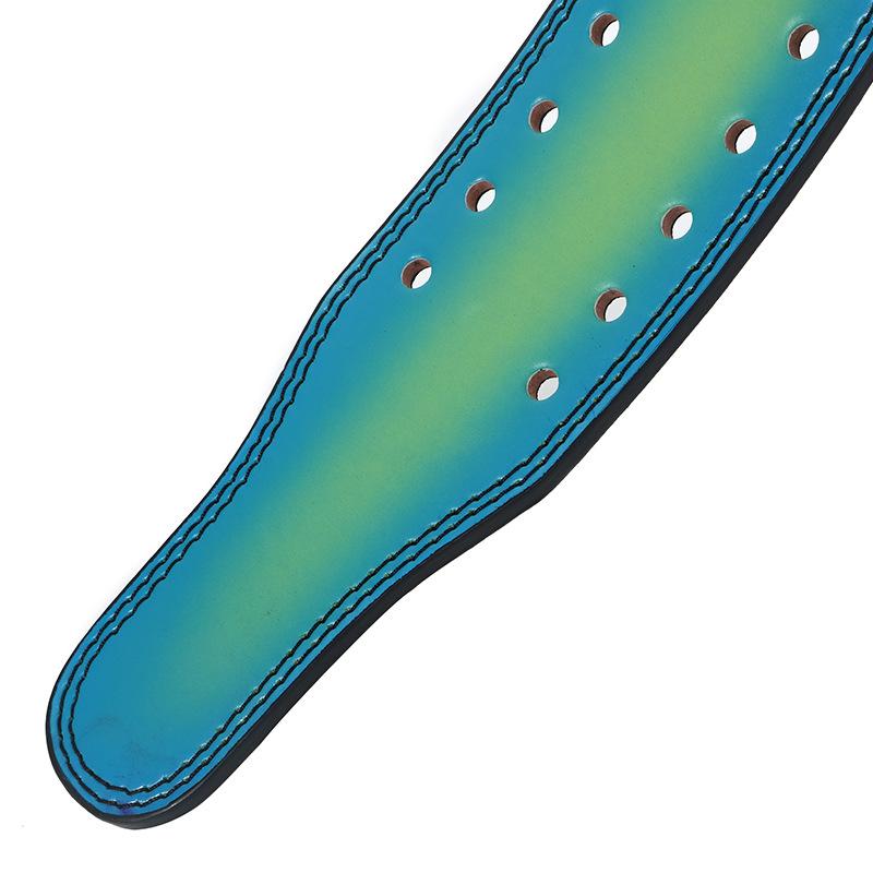 Kraft- und Fitness-Fitnessgürtel mit Farbverlauf, tiefe Kniebeuge, hartes Ziehen, Liegen, Push-Lift, PU-Taillenschutz, Sport- und Fitnessschutz