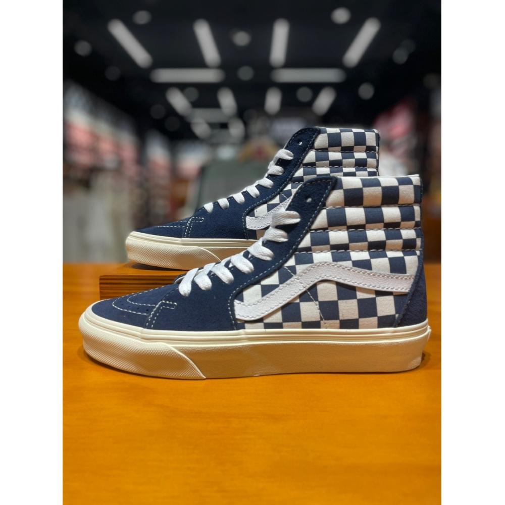 

Vans [Vans] Unisex High Top Skate High Sk8 Hi Checkerboard Navy VN0A32QG4M0