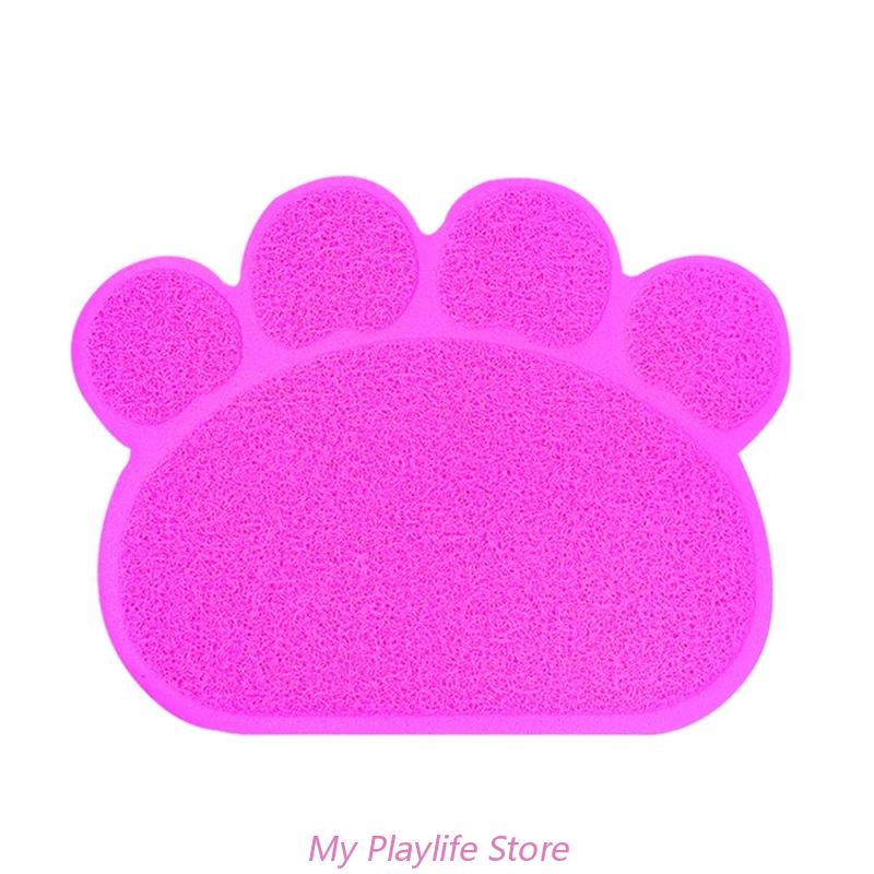 Haustier Katze Streumatte Pfotenabdruck Fressnapf Platzset Katzenbett Pads Rutschfest Wasserdicht Streumatten Katzenzubehör Teppichmatte