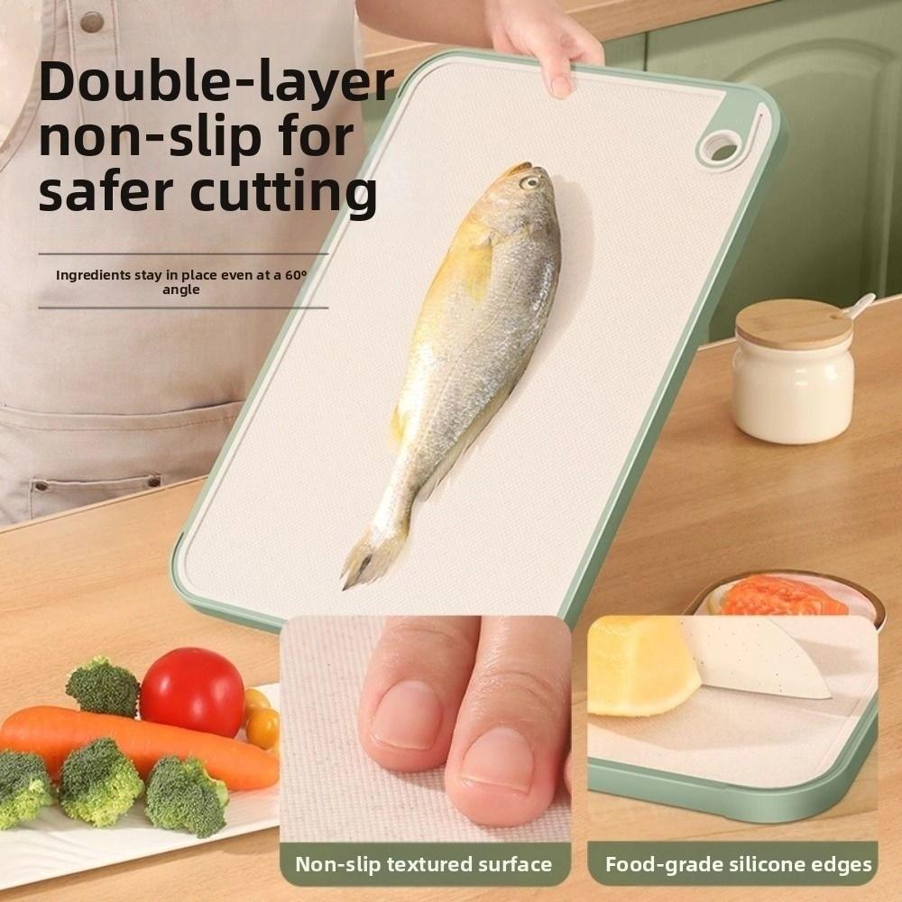 Easy-grip Kitchen Cutting Board Anti-Mildew Double-sided Cutting Board  Food Cutting