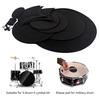 Cymbal Drum Mute Pads Drum Mute Pad Mat Drum Head Pad & Sound Off Blocks Belt Mat with 4 Binder Clips for Drum Practice