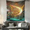 Deep Rock Galactic Wall Tapestry Aesthetic Wall Hanging Printed Fabric Blanket Decorative Tapestries for Bedroom Living Room Home Decor