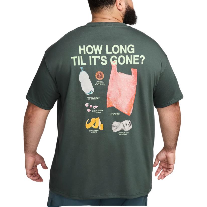 Nike ACG Series Letter Print Comfortable Loose Short Sleeve T-Shirt Men Tops Vintage-Green FV3490-338