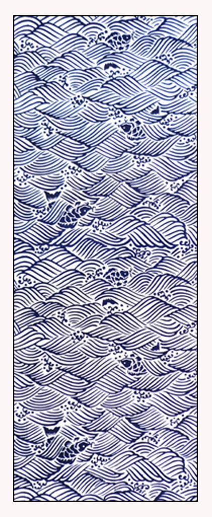 Niwa-zome Tenugui (hand Towel) - Chu-sen Dyeing, 100% Cotton, Made In Japan, Araiso