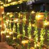 2–10 m künstliche grüne Efeublätter mit LED-Lichterkette für Zuhause, Schlafzimmer, Dekoration, Hochzeit, leuchtende künstliche Pflanzengirlande, Heimdekoration