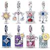 Perles Zircon Couleur Cuivre Étoile Lune Tarot Adaptées Pour Bracelet Panoriginal Bijoux Cadeau d'Anniversaire DIY