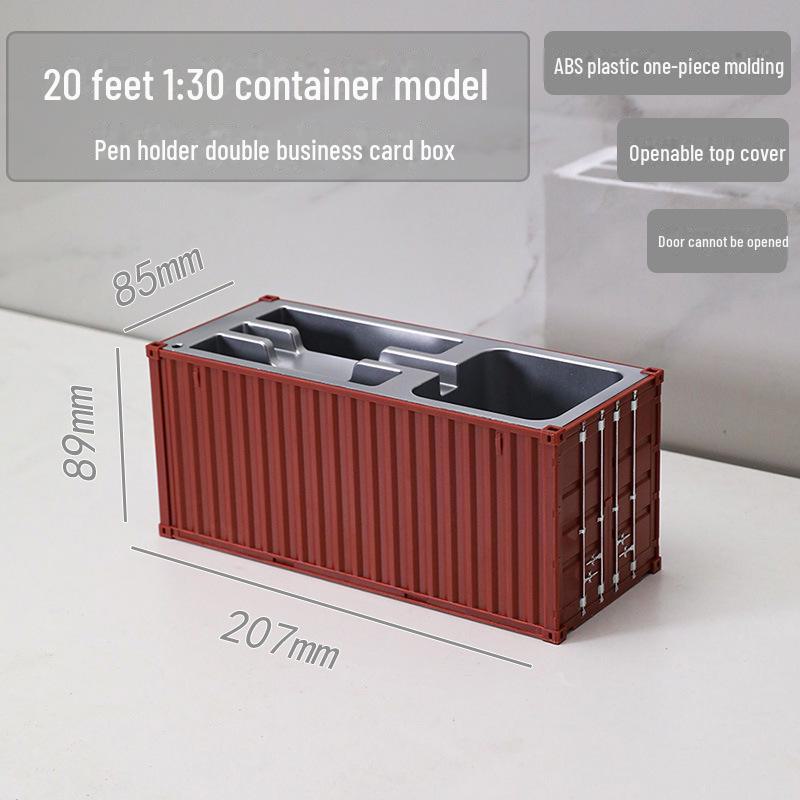 20ft Model Container Pen Holder & Business Card Box