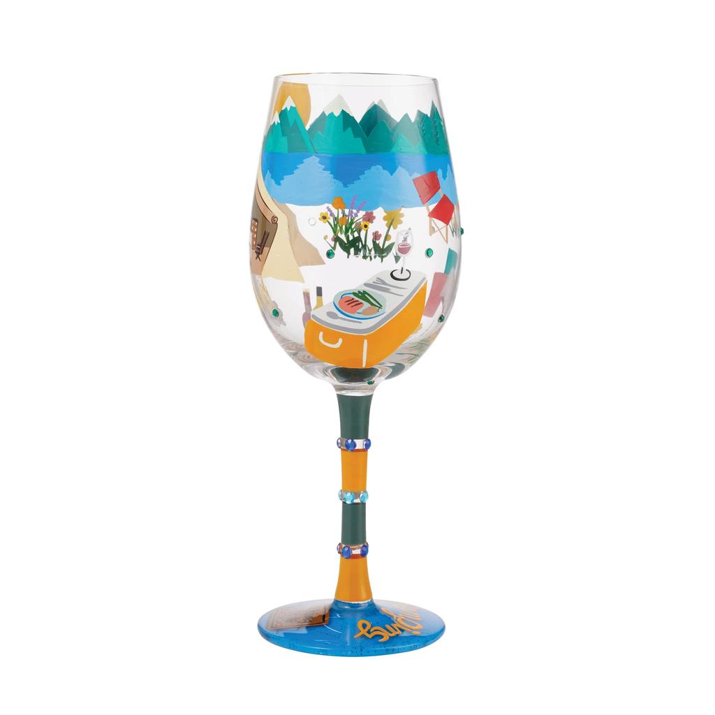 enesco Lolita Wine Glass Glamping 6010893
