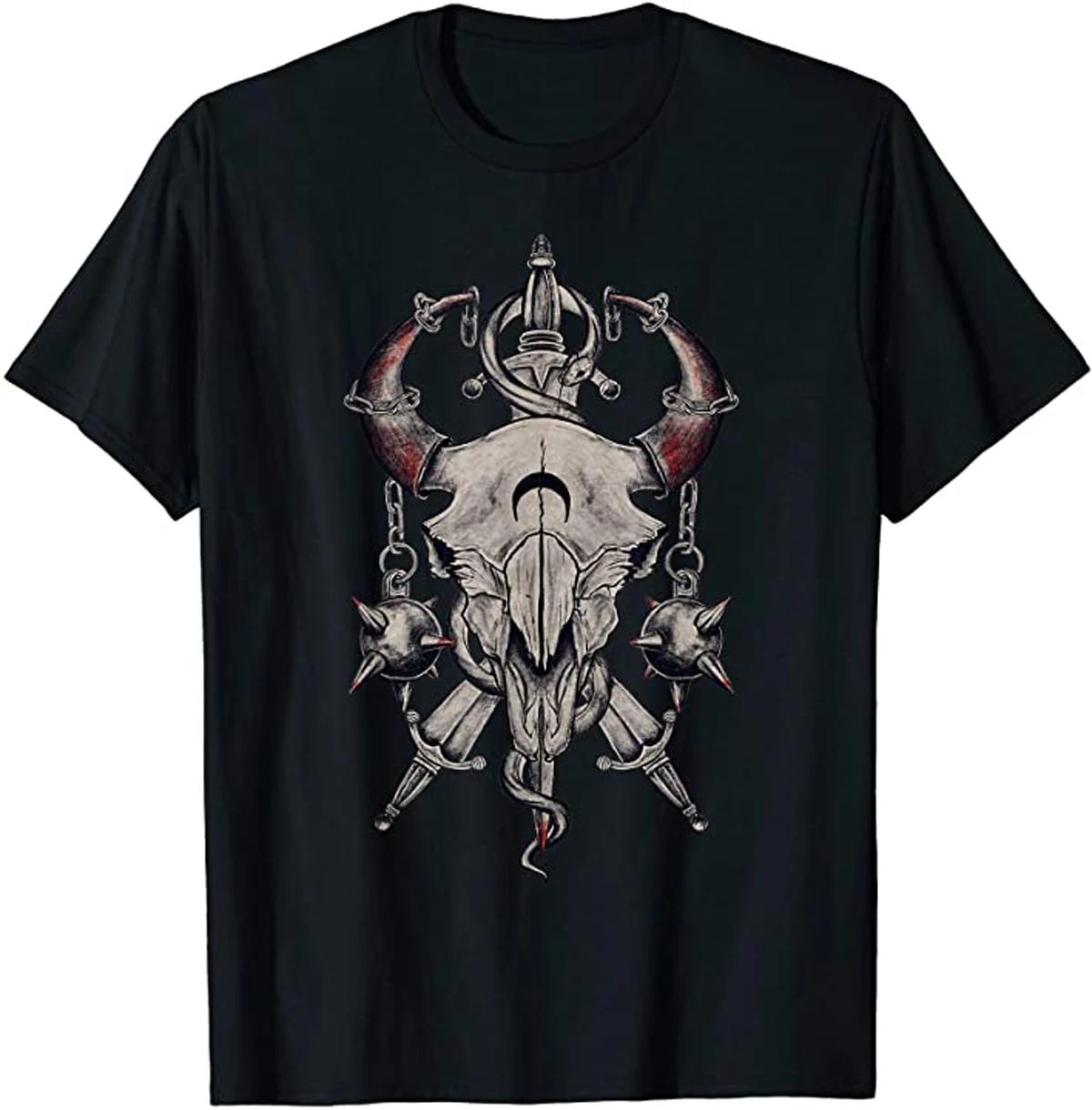 Cool Design Cow Bull Skull Warrior Texas Arms Swords and Snake TShirt Summer Cotton Short Sleeve ONeck Unisexs T Shirt New S3XL S
