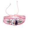 Melanie Martinez Crybaby Braccialetto in Pelle Rosa Cabochon in Vetro Modello Copertina Album Pop Music Braccialetto in Pelle Gioiello Regalo per Fan