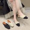 Mules de damă Tricot de vară Cu vârf ascuțit Mules Saboți Casual Papuci Pantofi de damă Sandale plate Mărimea 35-42