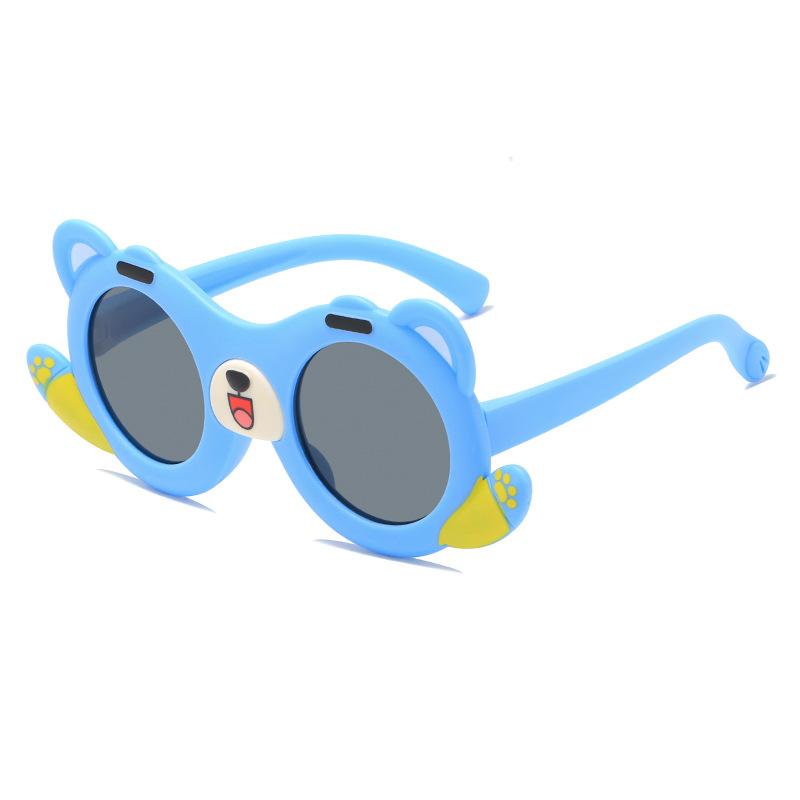 New Children Little Bear Round Form Sunglasses Girl Brand Designer Fashion Sun Glasses Cute Baby Outdoor Sunshade Eyewear Uv400