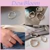 Stylish Adjustable Open Ring Featuring Natural Pearl And Unique Geometric Design For Women