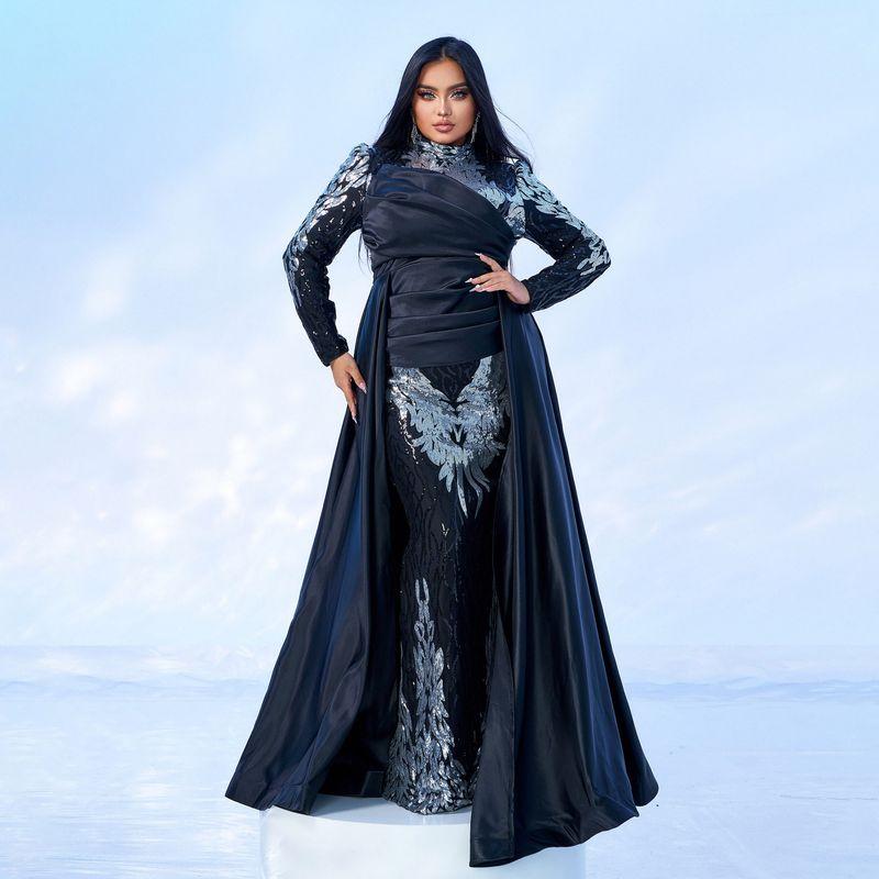 Sequin Evening Gown Birthday Party Formal Dress Plus Size Long Dress Plus Size Black Plus Size 4XL