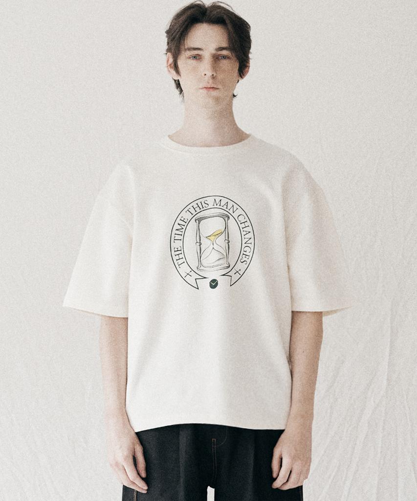 FFEFF STUDIO Slogan Short Sleeve T-Shirt (Cream)