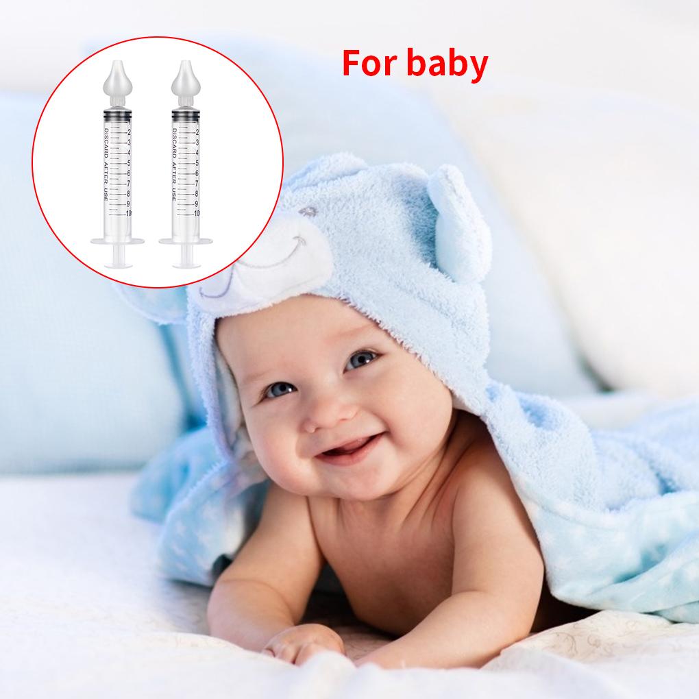 2 Pezzi Lavaggi Nasali per Neonati Tubo Siringa Pulizia Naso Bambino Cura del Neonato Aspiratore Nasale Pulitore 10ML Lavaggio Nasale per Rinite del Bambino