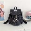 Schoolbag Korean sweet and cool drawstring backpack 1011 new five-pointed star printed schoolbag large capacity versatile cute small backpack
