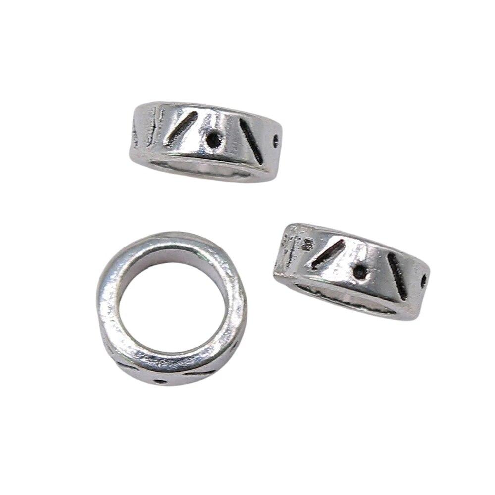 

Бусины с большими отверстиями, свободные бусины-разделители, мужские аксессуары, украшения ручной работы для мужчин A14-20pcs-8x8x3mm