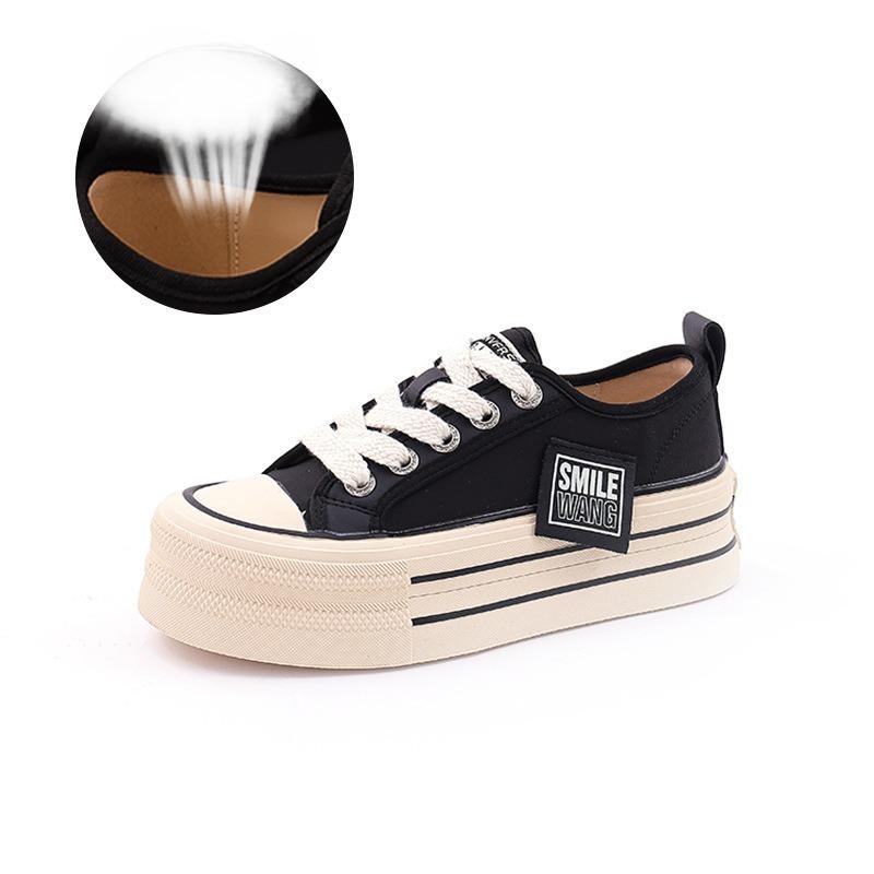 Genuine leather women's shoes heightening thick bottom small white shoes women's models casual hundred shoes women's single shoes