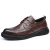 2025 autumn new soft leather men's shoes breathable business dress leather shoes men's trend versatile round head casual shoes men