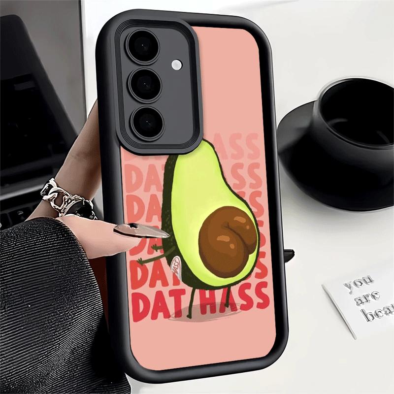Phone Case for Samsung Galaxy S26 S25 Ultra S24 FE Cartoon Cute Avocado Shell S23 Plus S22 + S21 S20 5G Soft Silicone Funda