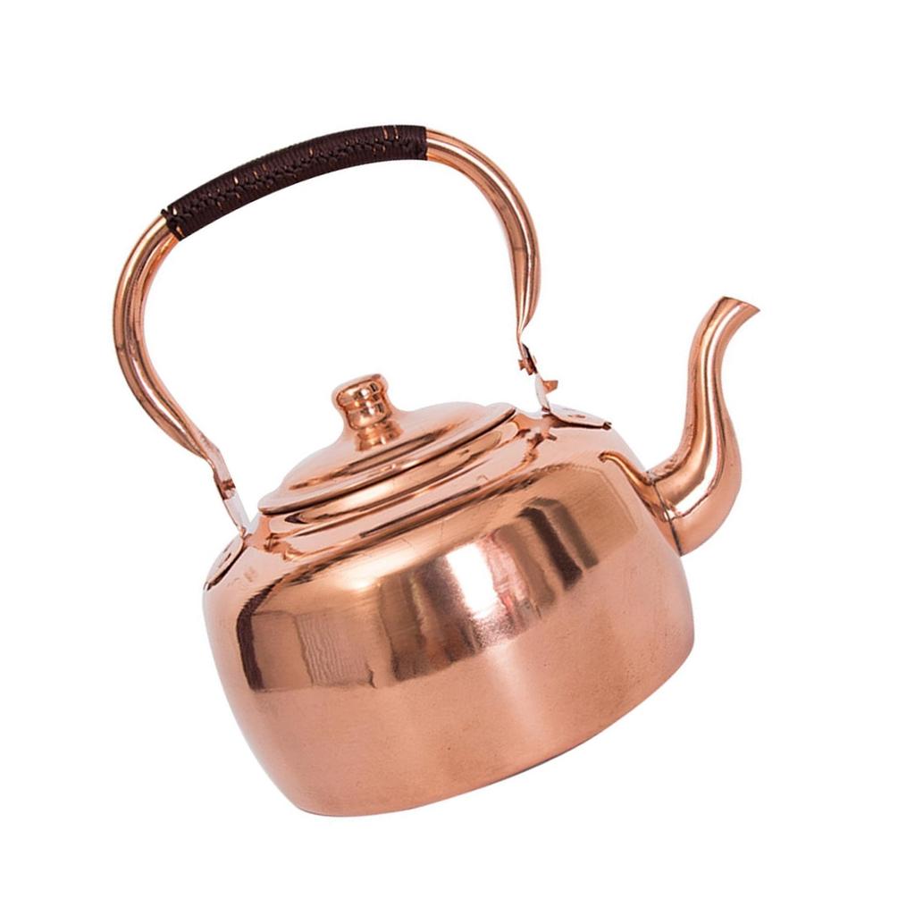 Retro Handmade Copper Tea Kettle 3L Capacity Gas Stove Induction Hob Compatible Compact Camping Kitchen Essential
