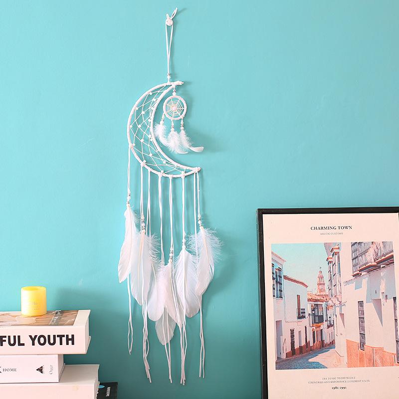 Colorful True Feather Dream Catcher Lights Up Creative Dreamcatcher Girls Practical Special Birthday Gifts Home Decoration