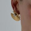 Boucles d'oreilles en perles blanches Luxenter finies et plaqué or 18k - Lessa