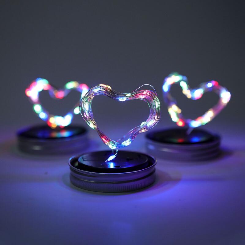 Solar Powered Mason Jar Lid String Lights