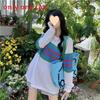 Ice Silk Striped T Shirt For Women With Loose Fit And Summer Style