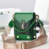 Luxury Designer Crocodile Texture Handbags Magnetic Buckle Square Shape Pu Stylish Crossbody Shoulder Bag