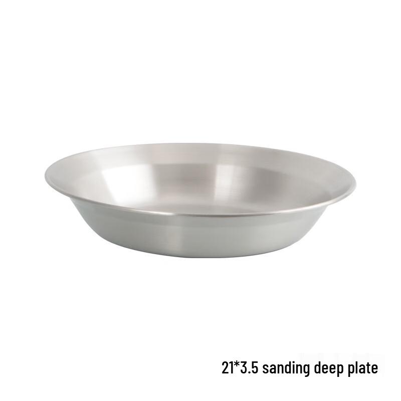 201 Stainless Steel Outdoor Picnic Plate 21x3.5cm