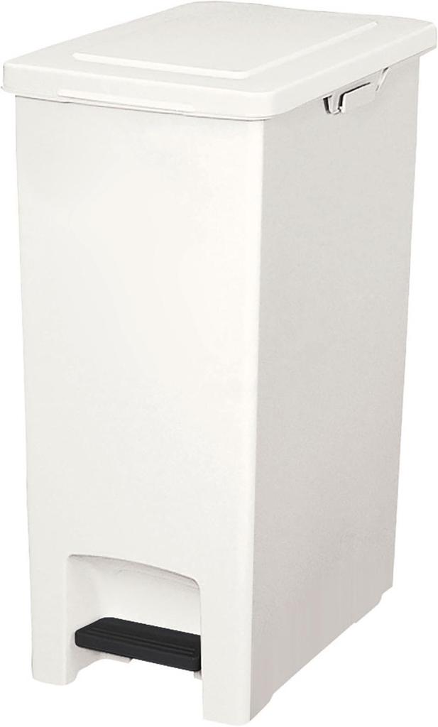 Asbel Trash Can with Lid Evan Pedal 45SD Light Pedal 45L White Hygienic A6324