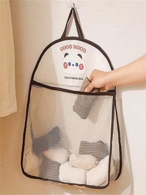 1 Piece Hanging Mesh Storage Bag, Polyester Breathable Washable Laundry Storage Bag