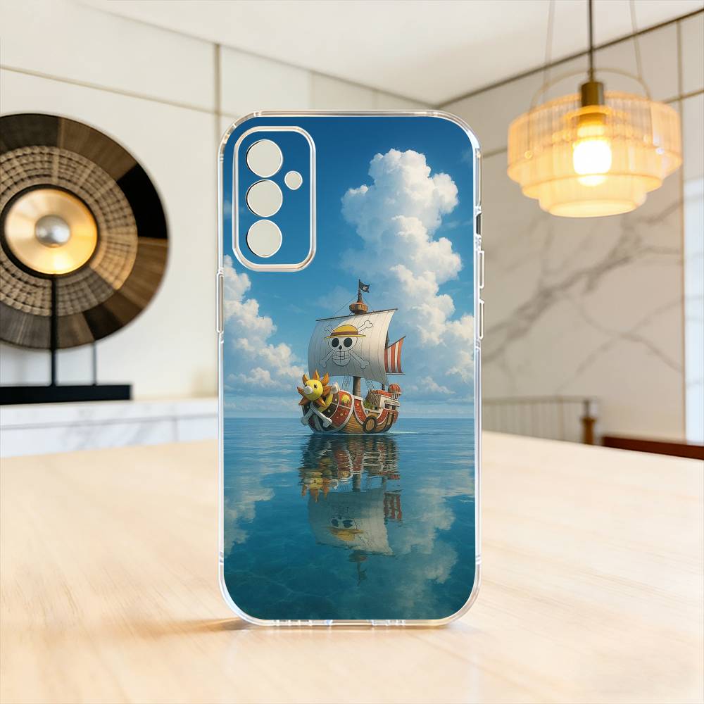 Luffy Straw Hat Calm Ocean Straw Hat Phone Case For SamsungA10,12,20,21S,30,31,40,50,51,52,70,71 Transparent Cover