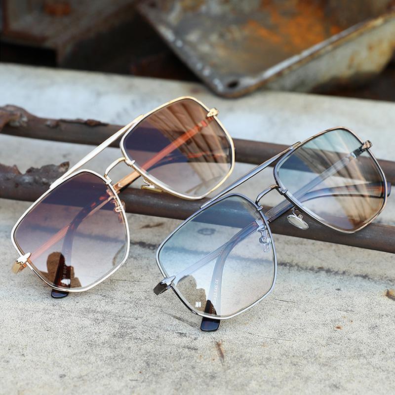 Fashion Sunglasses Men Cool Driving Glasses Goggle Summer Metal Vintage Pilot Sun Glasses Punk