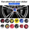 4pcs 65mm 60mm 3D logo car emblem Wheel Center Hub auto Rim refit dust-proof badge covers sticker styling accessories For FIAT