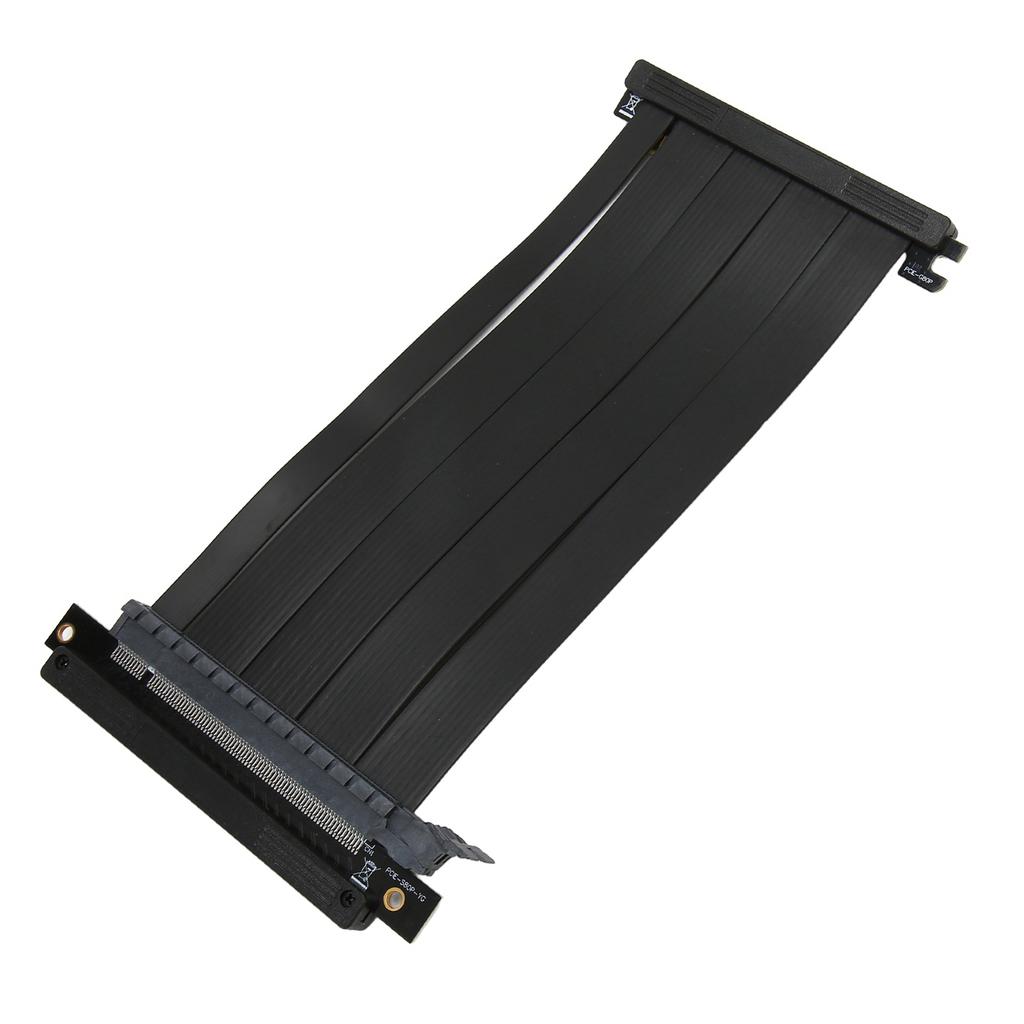 Graphics Card Extension Cable Dual Reverse Ultra PCIE4.0 X16 Riser Cable Shielded High Speed Vertical Mount for Gaming