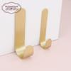 Nordic Style Pure Brass J-Shaped Adhesive Hook for Bathroom, Toilet, or Kitchen.