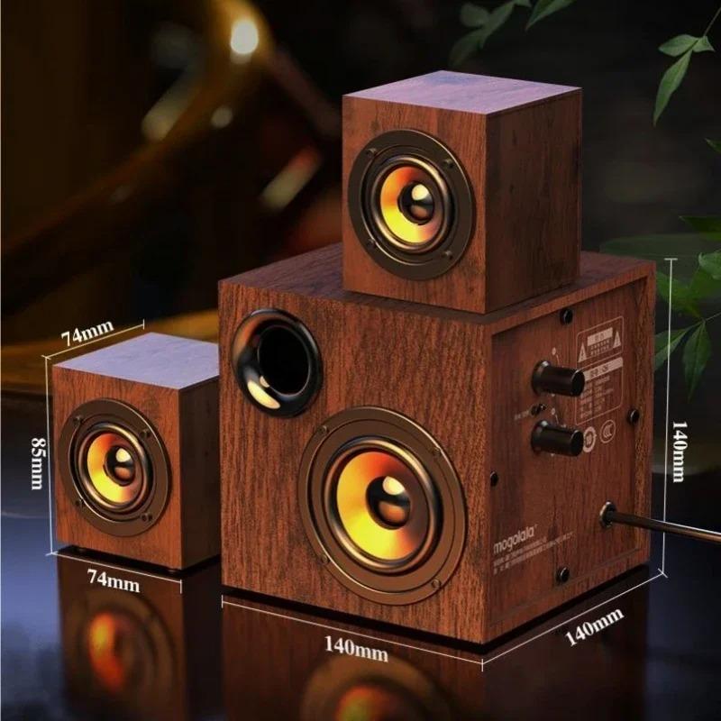 Q6 Multi-media Combination Computer Speakers Bass Stereo BT Music Player Subwoofer SoundBox for Desktop Laptop Notebook Tablet