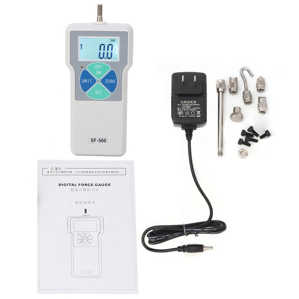 Digital Force Gauge Force Tester SF‑500 Portable Push and Pull Tester Meter Digital Force Gauge 500N Push and Pull Meter
