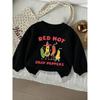 European sizes Kids' Creative Printed Pattern Sweatshirt, Soft and Comfortable Crew Neck Long Sleeve Sweatshirt, Breathable Fashionable Top